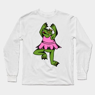 Ballerina Frog Long Sleeve T-Shirt